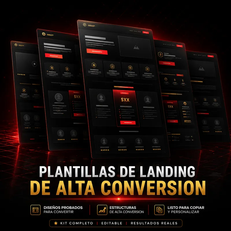 Mockup del Pack de Plantillas de Landing de alta conversión